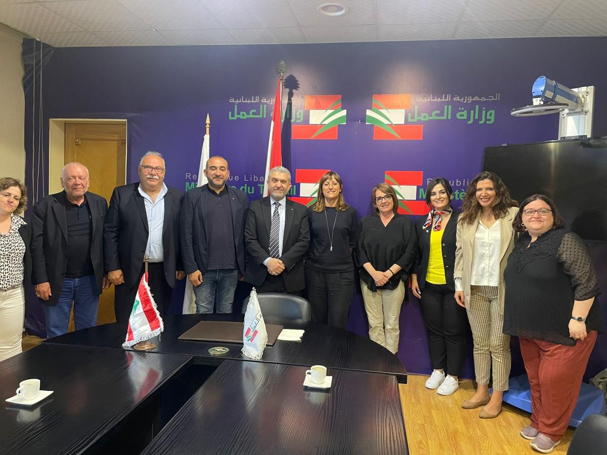 Reunin con el Ministro de Trabajo libans en Beirut