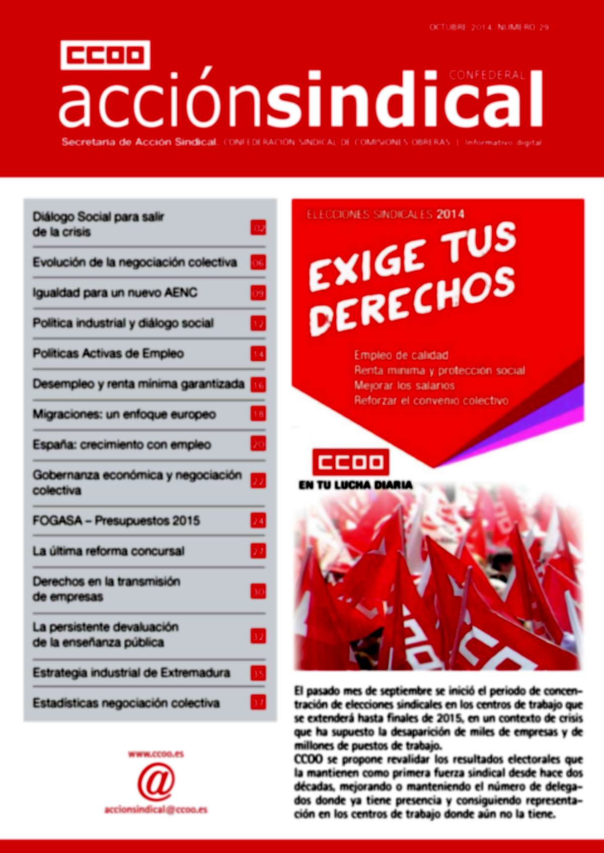 Informativo Digital Acción Sindical Confederal, nº 29