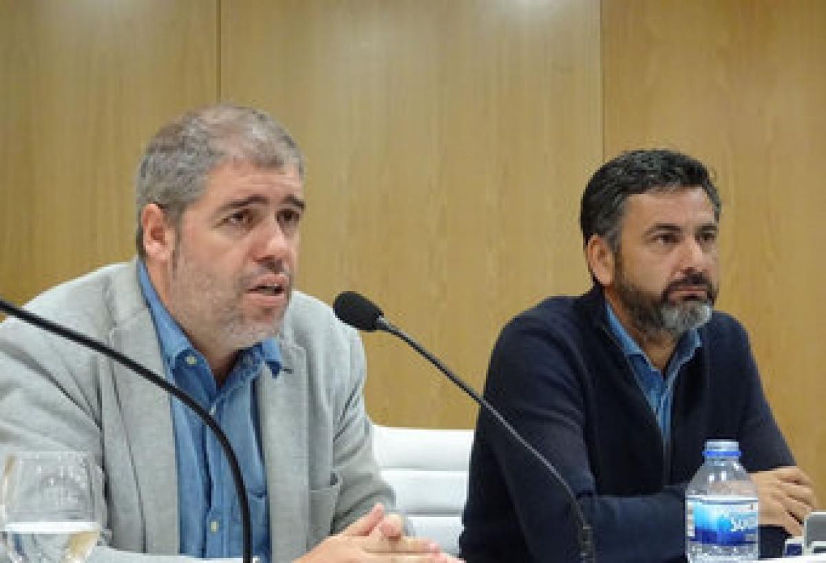 Unai Sordo junto a Ramón Sarmiento en el Consejo Nacional de CCOO de Galicia
