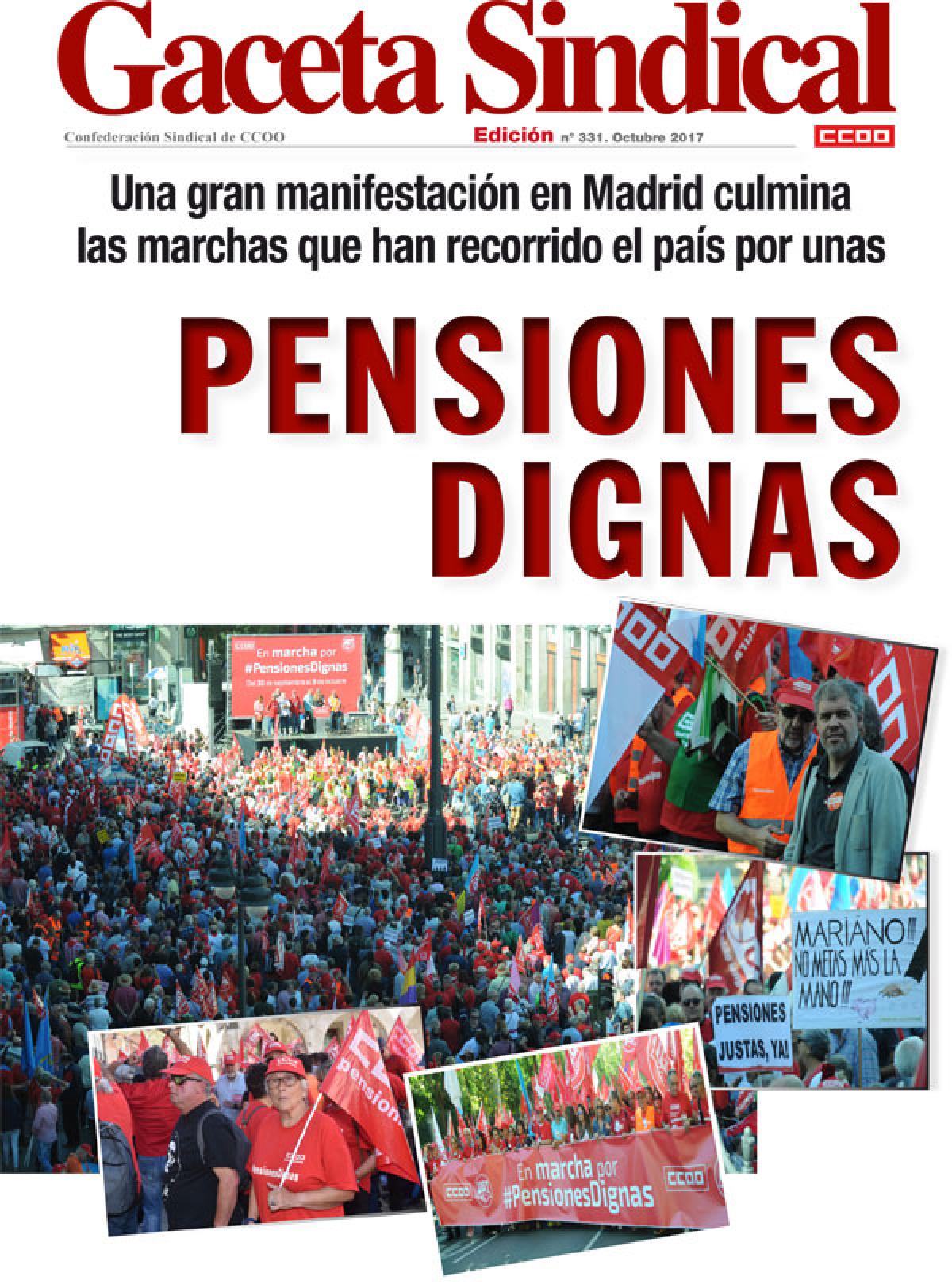 Gaceta Sindical nº 331: Marcha por #pensionesdignas