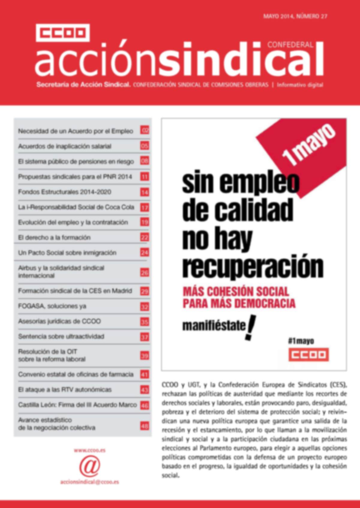 Informativo Digital Accin Sindical Confederal, n 27