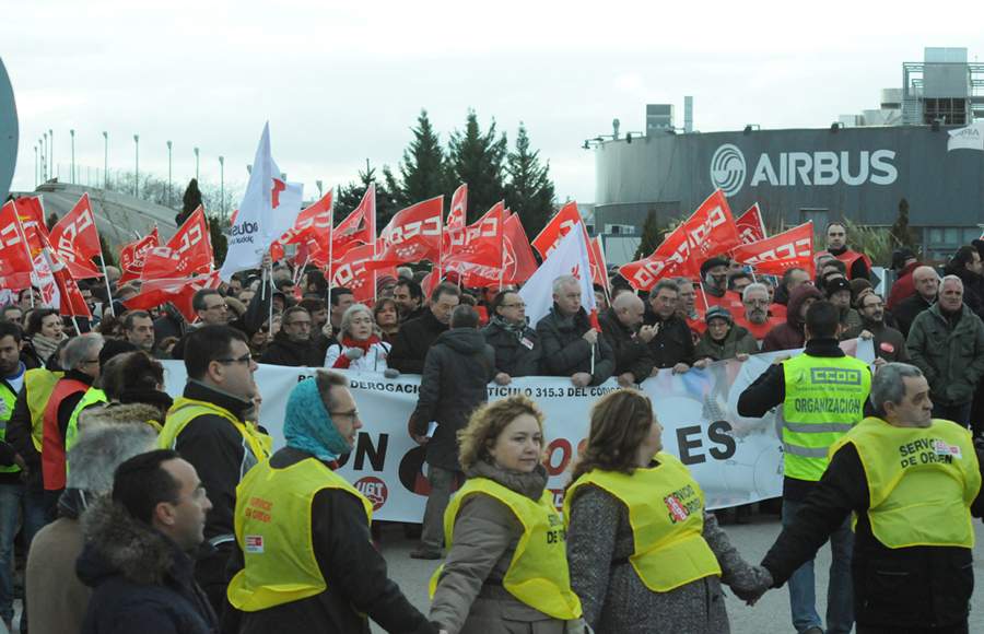 Galera de fotos manifestacin de apoyo a los 8 de Airbus