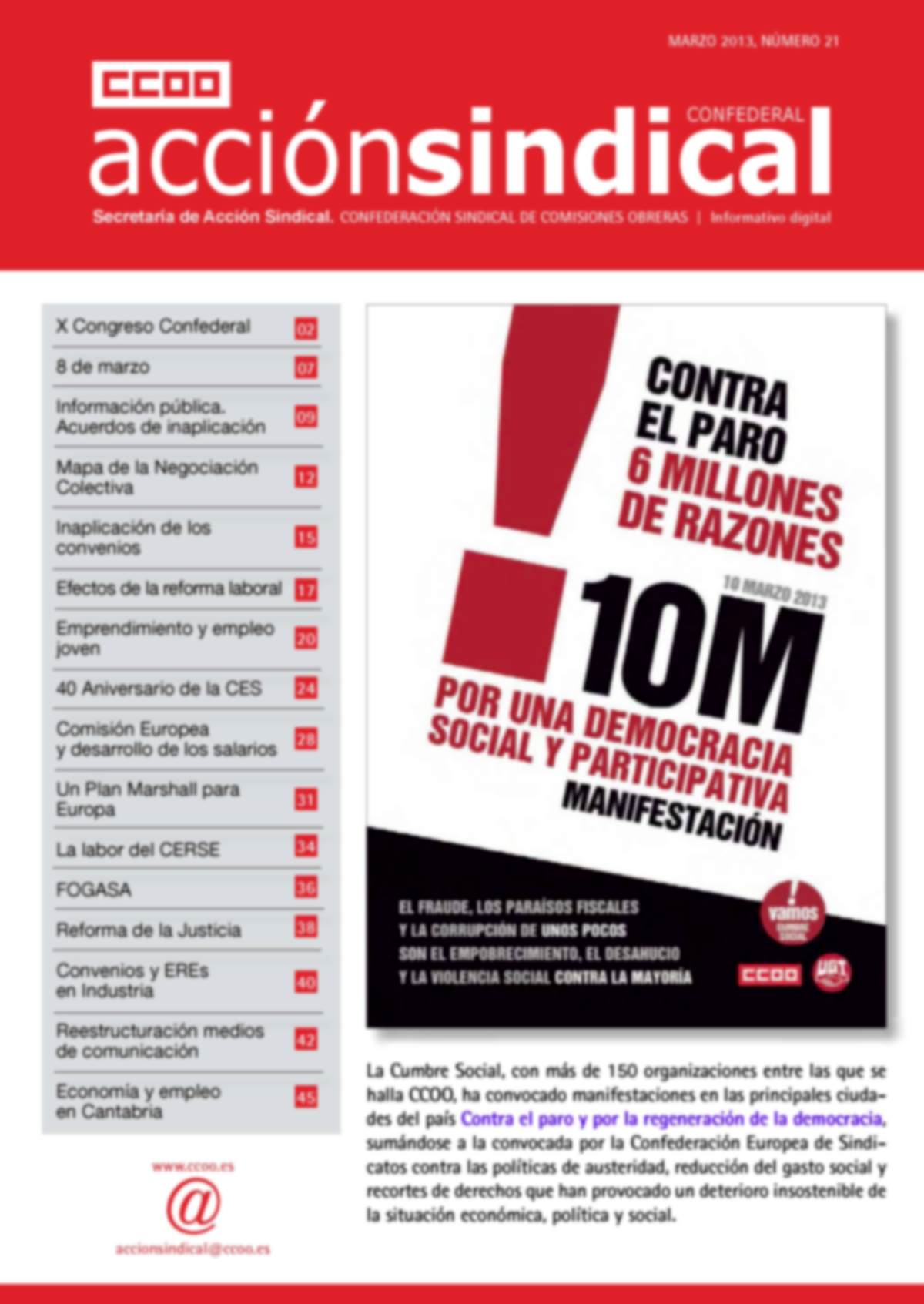 Informativo Digital Acción Sindical Confederal, nº 21