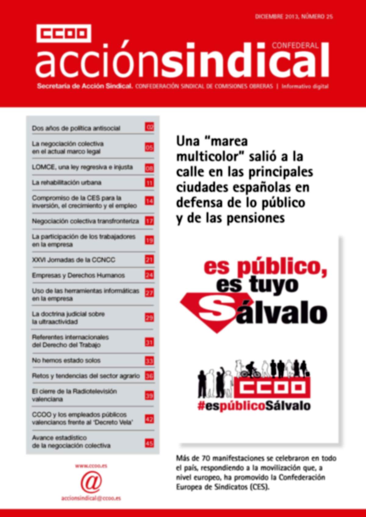 Informativo Digital Acción Sindical Confederal, nº 25