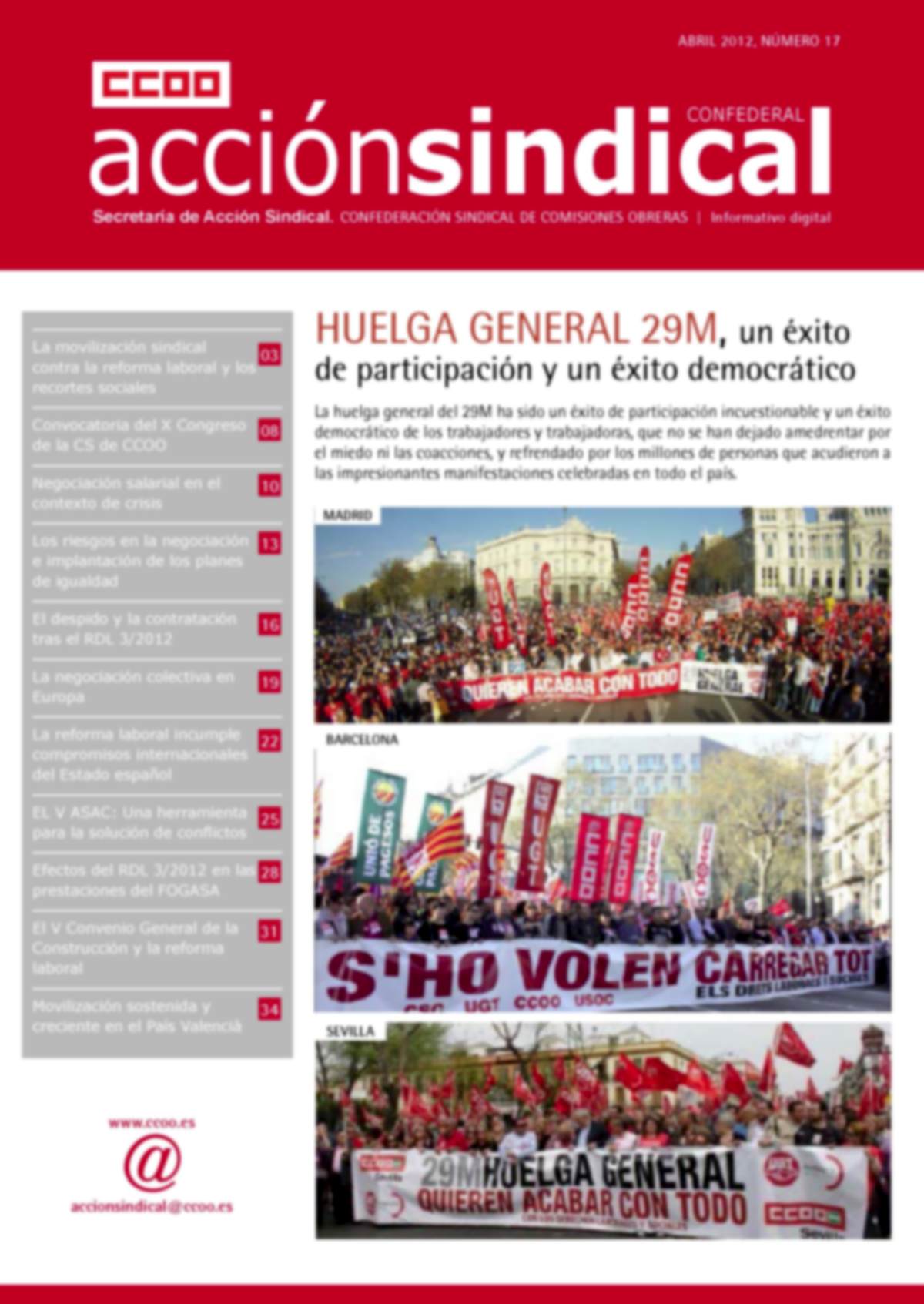 Informativo Digital Acción Sindical Confederal, nº 17