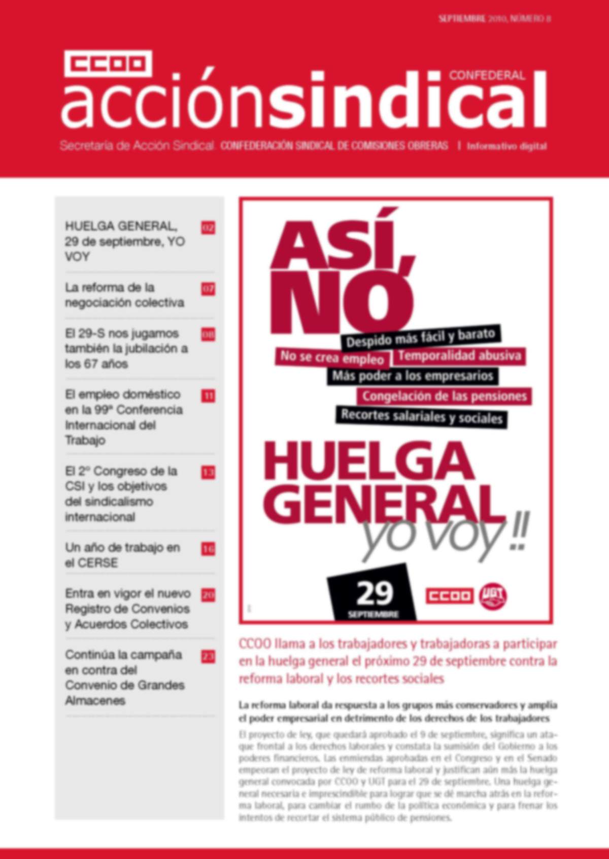 Informativo Digital Acción Sindical Confederal, nº 8