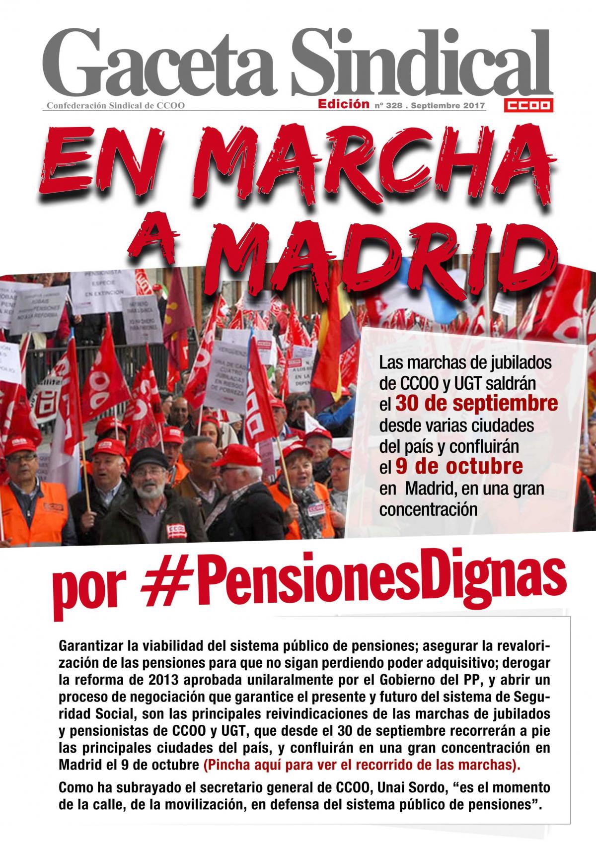 En Marcha a Madrid por Pensiones Dignas