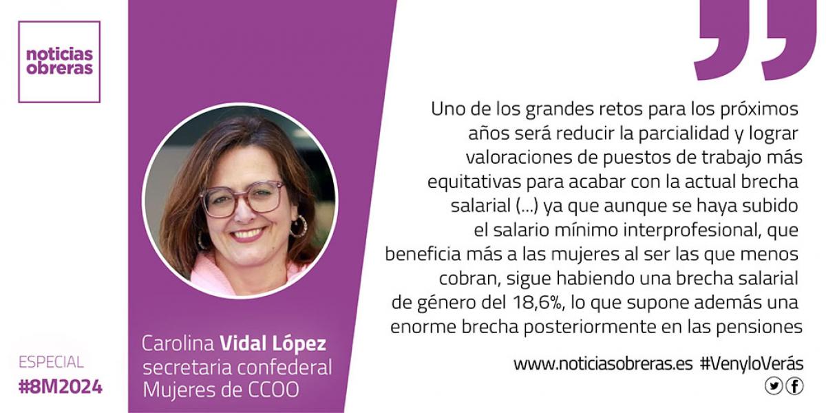 Carolina Vidal escribe en "Noticias Obreras" a propsito de un nuevo 8 de Marzo.