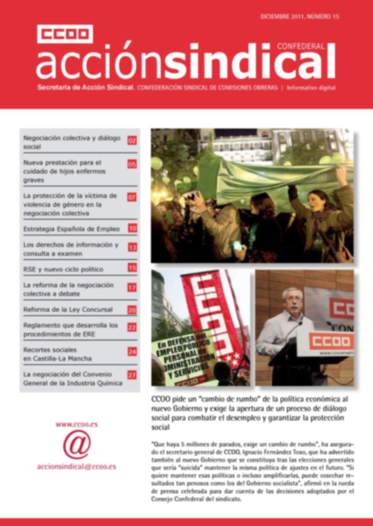 Informativo Digital Acción Sindical Confederal, nº 15
