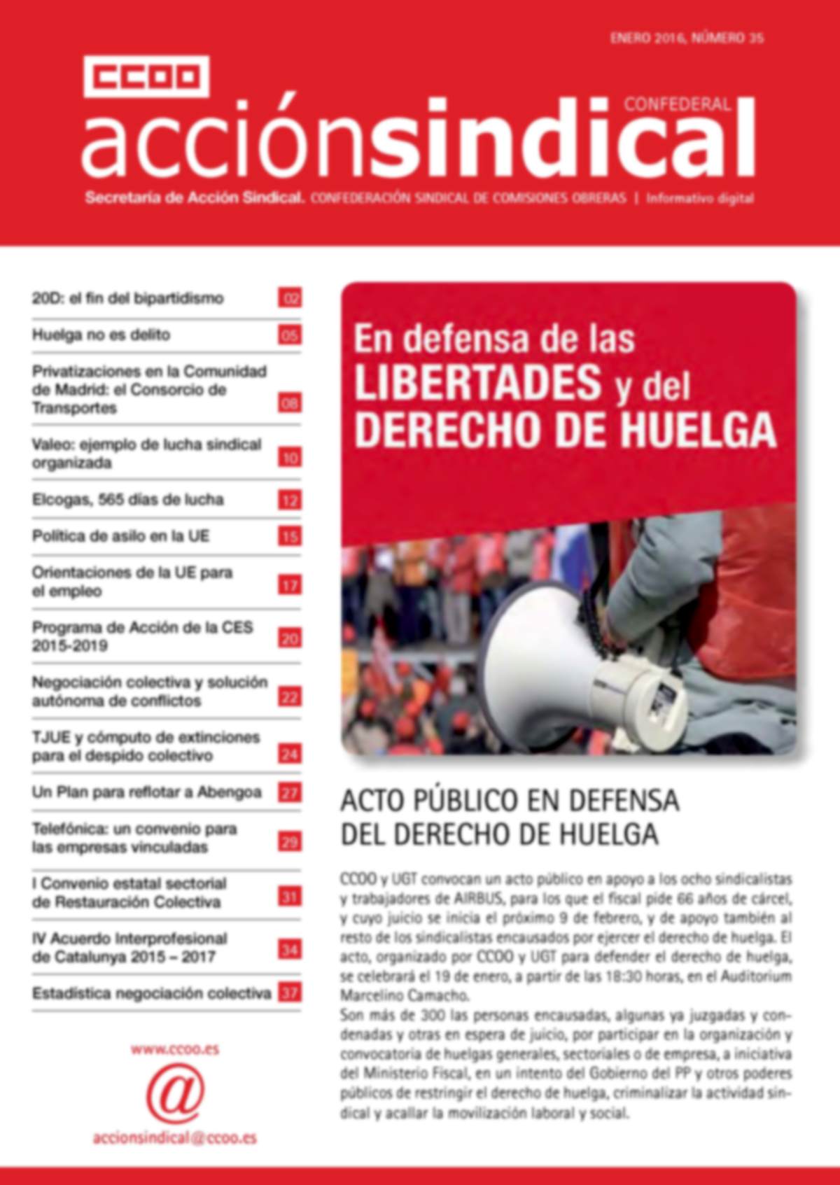 Revista de Acción Sindical Confederal, nº 35