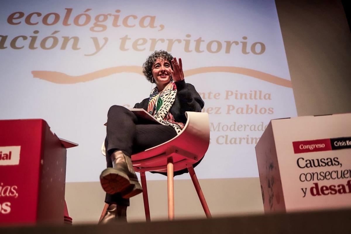 Cecilia López Pablos, durante una de sus interenciones.