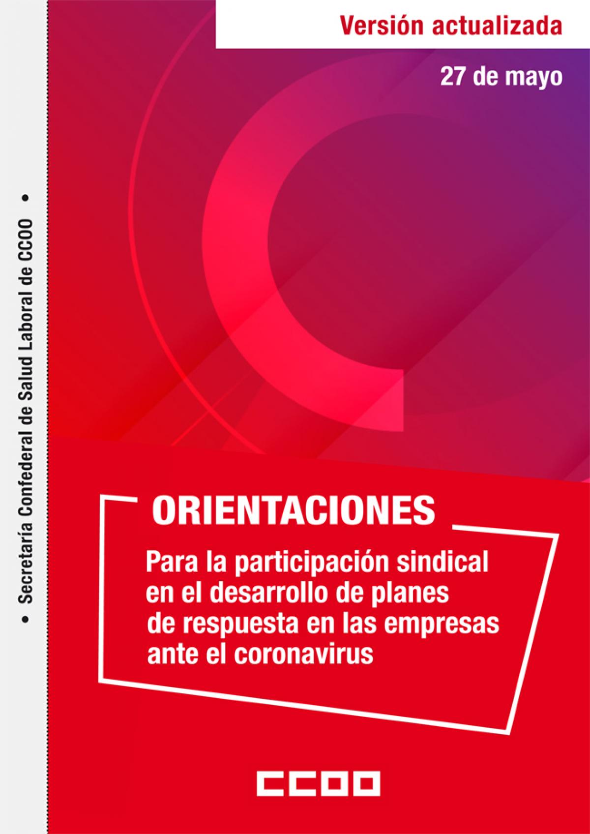 Orientaciones para la participación sindical en el desarrollo de planes de respuesta en las empresas ante el coronavirus