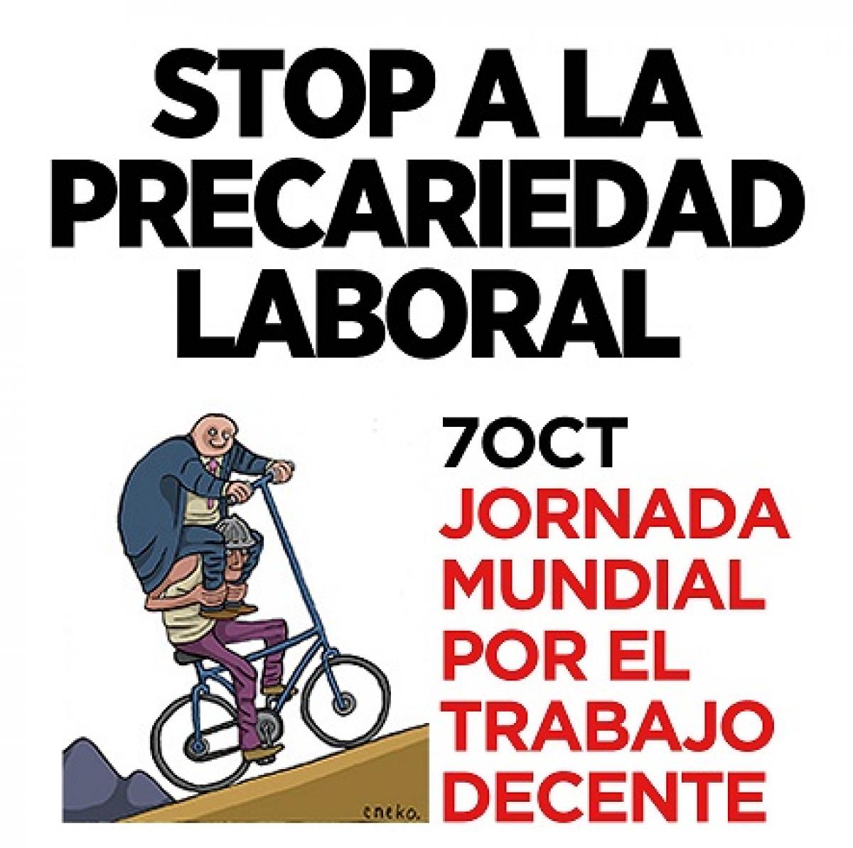Parte del cartel con el que CCOO ha conmemorado este #7OctJMTD