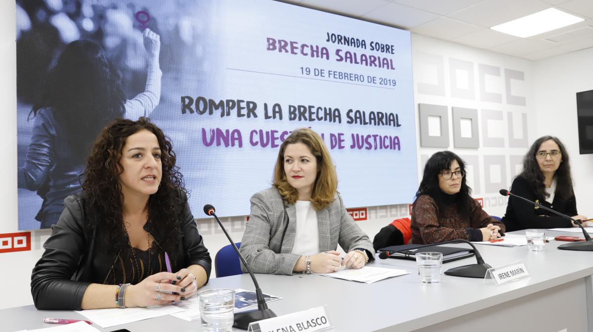 Elena Blaco presenta el informe sobre la brecha salarial