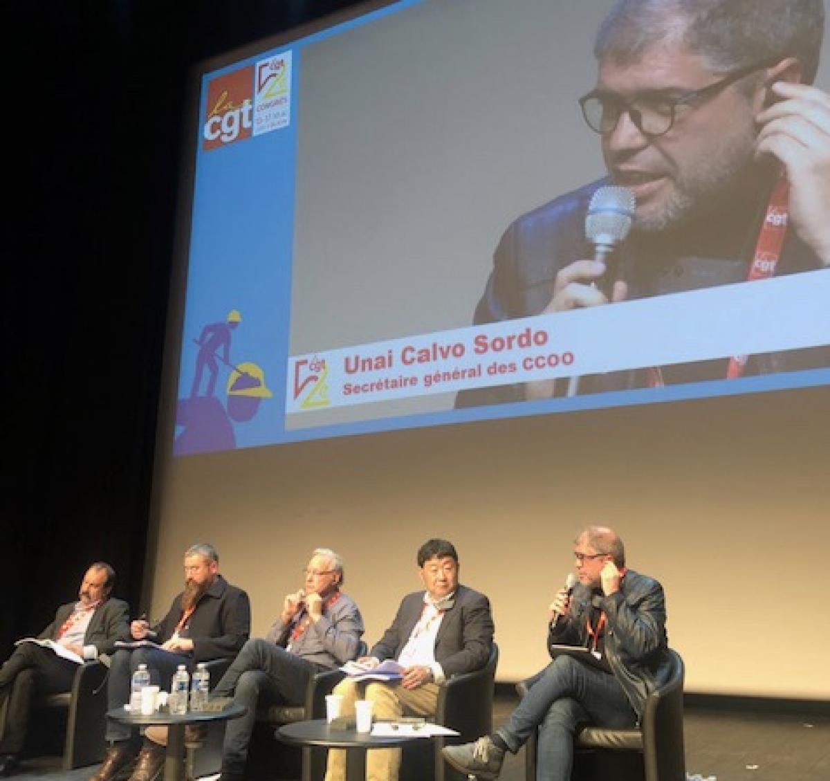 Intervención de Unai Sordo en el 52 Congreso de la CGT de Francia