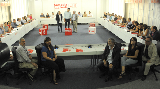 Reunión Ejecutivas CCOO, UGT y PSOE