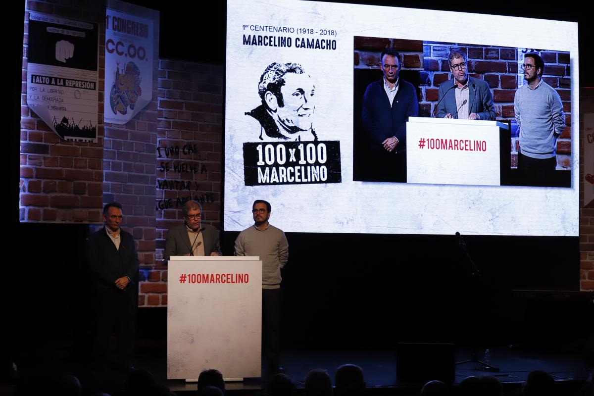 Un gran acto en Madrid cierra el Centenario de Marcelino Camacho