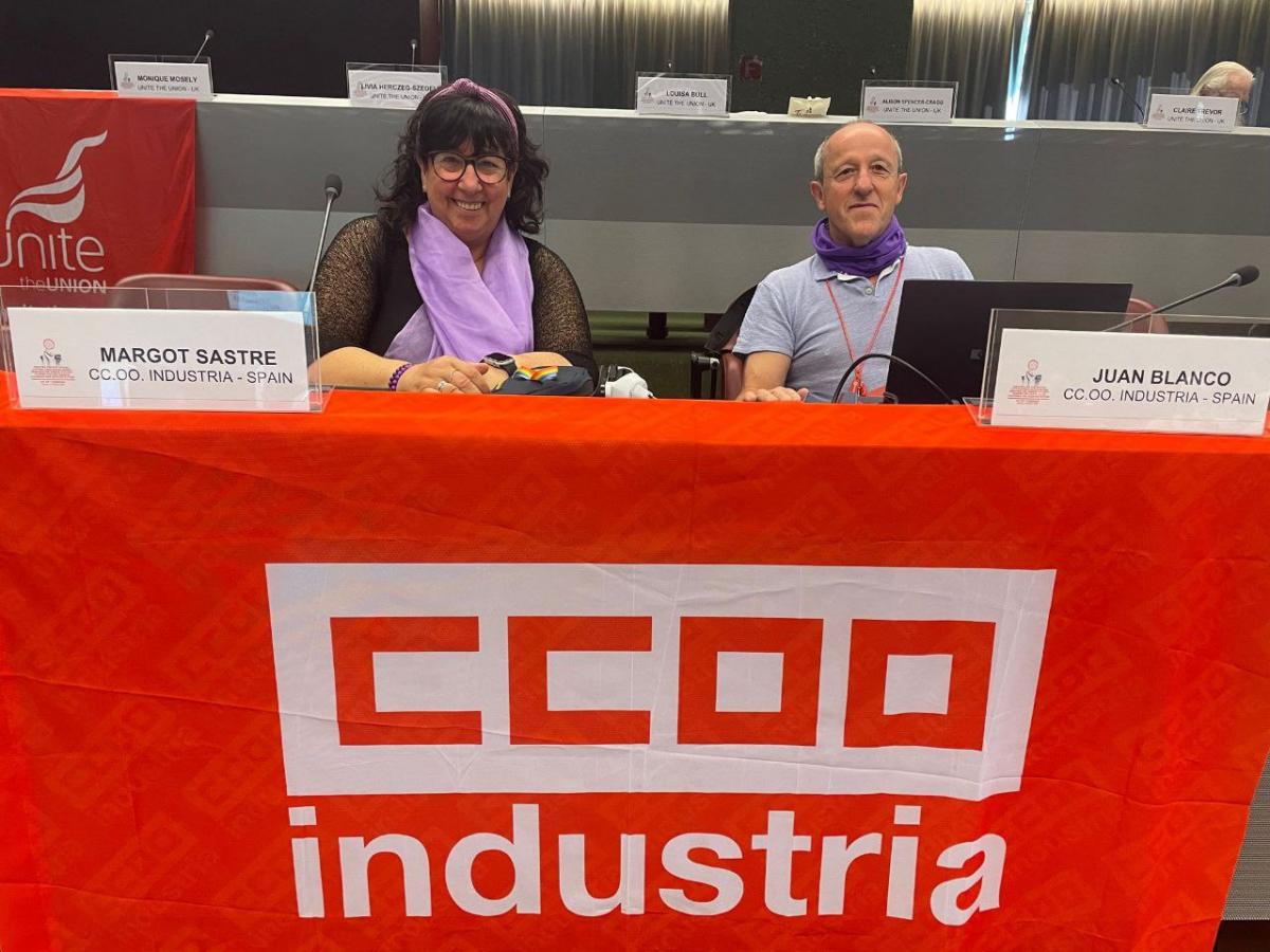 Margot Sastre y Juan Blanco en el Congreso de la UITA