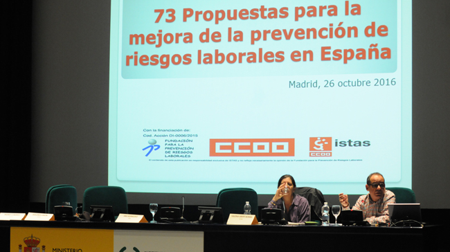 CCOO presenta 73 propuestas prevención riesgos laborales