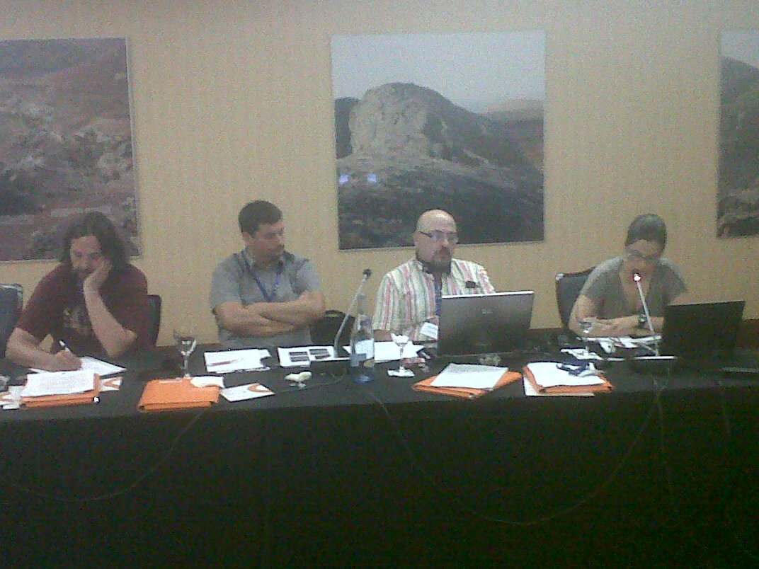  Representantes de la Federacin de Industria de CCOO, en el encuentro del viernes