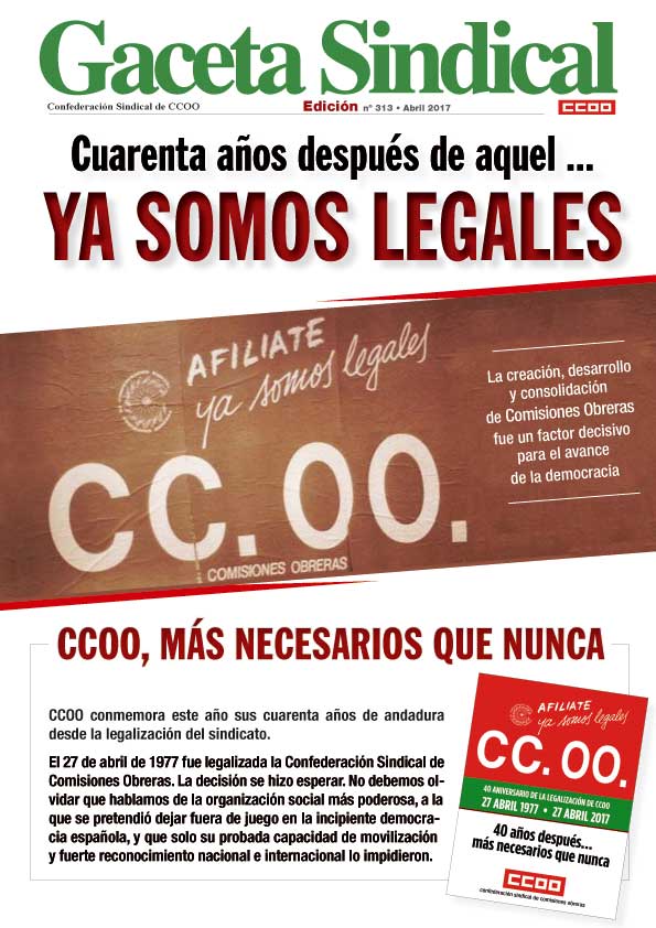 40 aniversario legalización de CCOO
