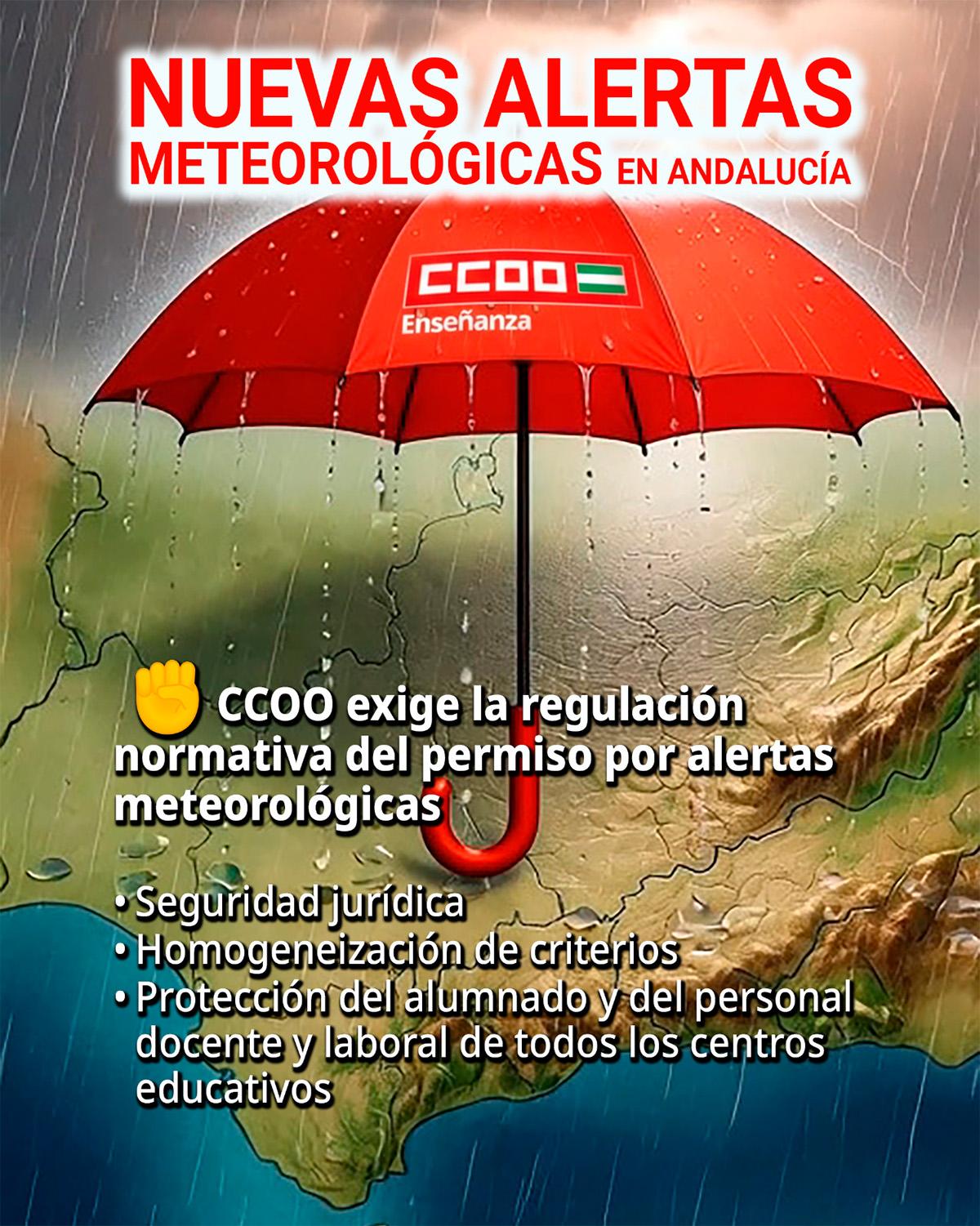 CCOO exige protocolo ante las alertas climáticas