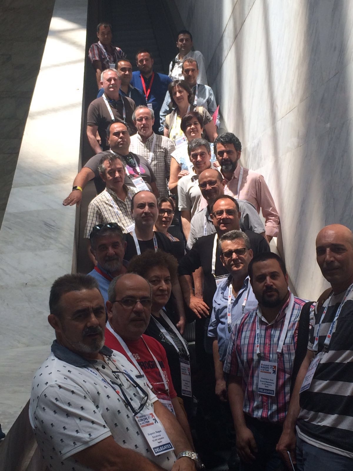 Parte de la delegacin de CCOO de Industria que acude al congreso de industriAll