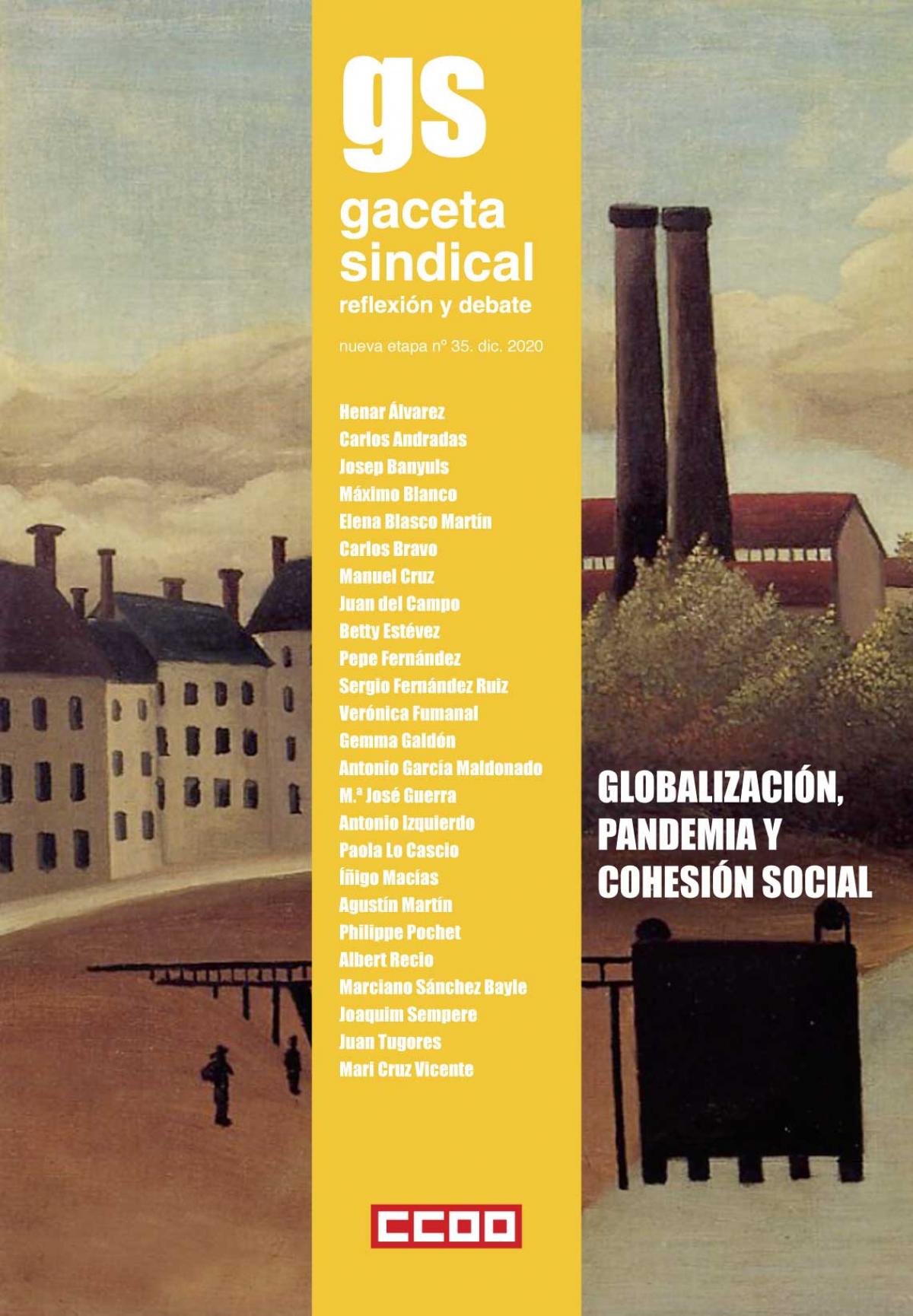 Gaceta Reflexión y Debate Nº 35 Diciembre 2020. GLOBALIZACIÓN, PANDEMIA Y COHESIÓN SOCIAL