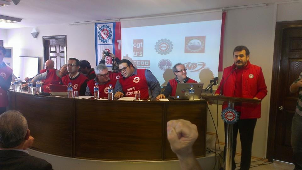  Varios sindicatos de IndustriALL se solidarizaron ayer con la lucha de los metalrgicos turcos