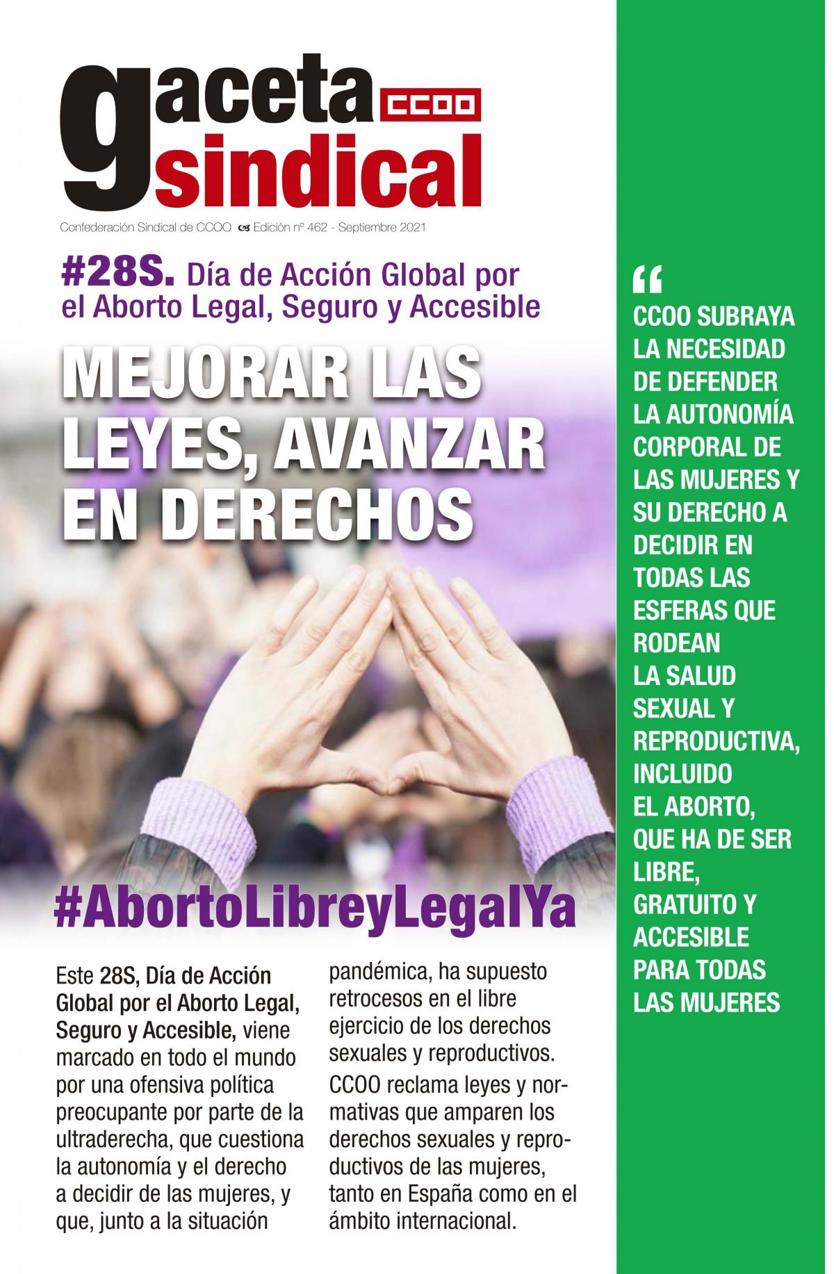Gaceta Sindical día acción global aborto