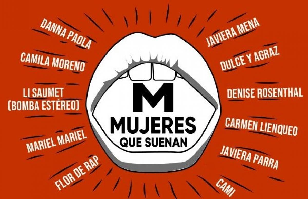 Logotipo del podcast "M, Mujeres que suenan".