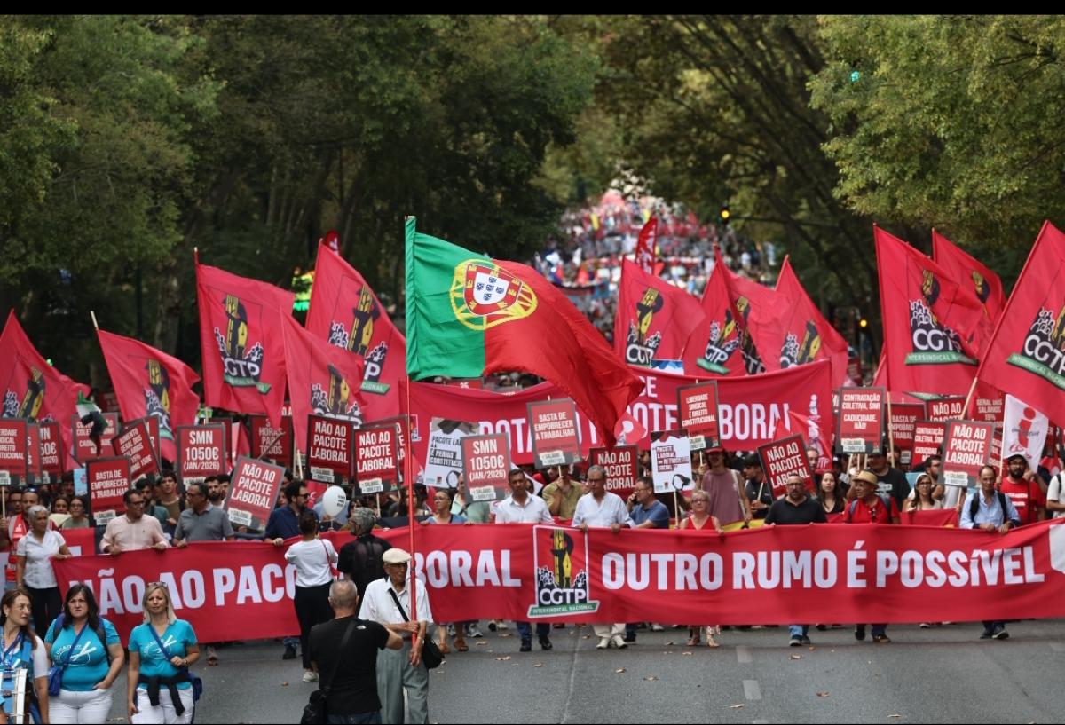 CCOO expresa su solidaridad con la CGTP-IN y con las trabajadoras y los trabajadores de Portugal frente al “paquete laboral”