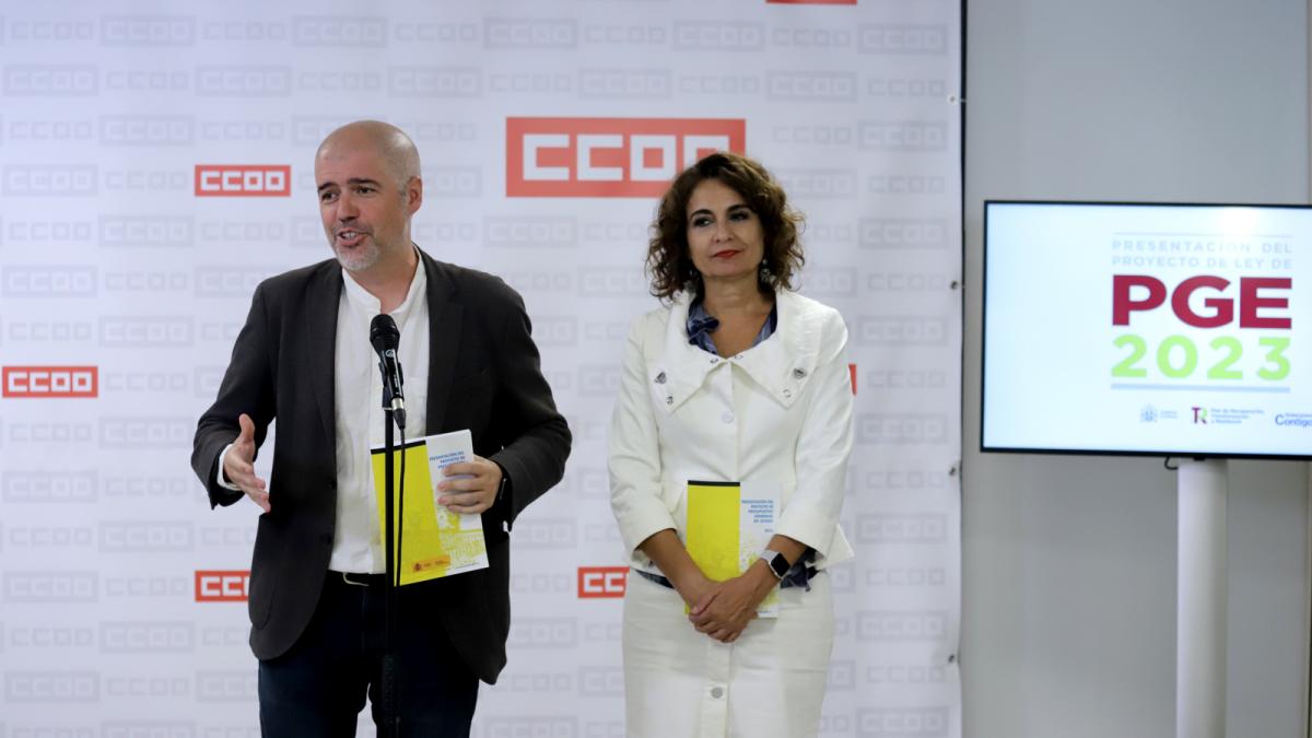 Presentacin de los PGE 2023 en la sede de CCOO (11 de octubre)