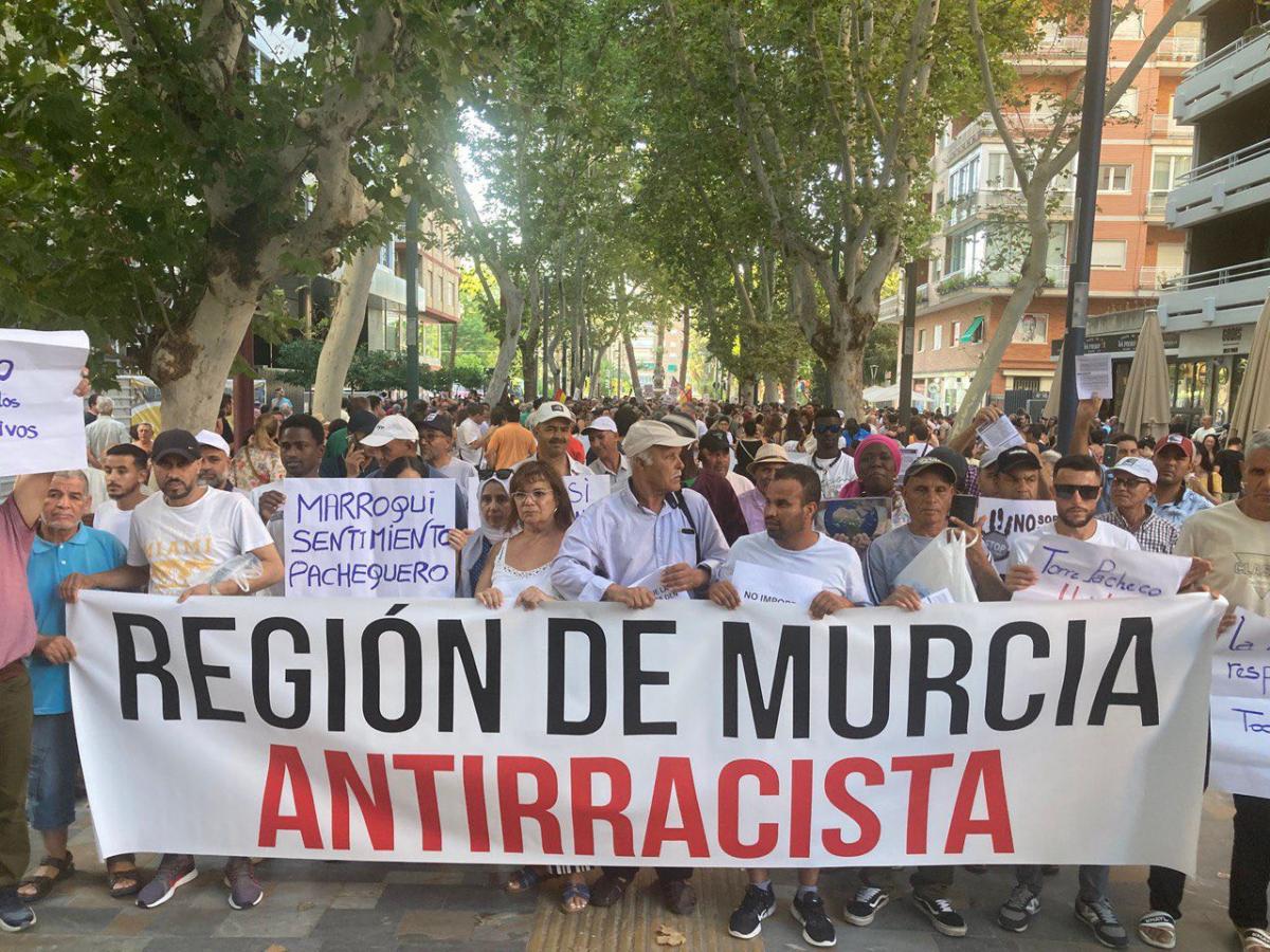 Manifestación antirracista en Murcia