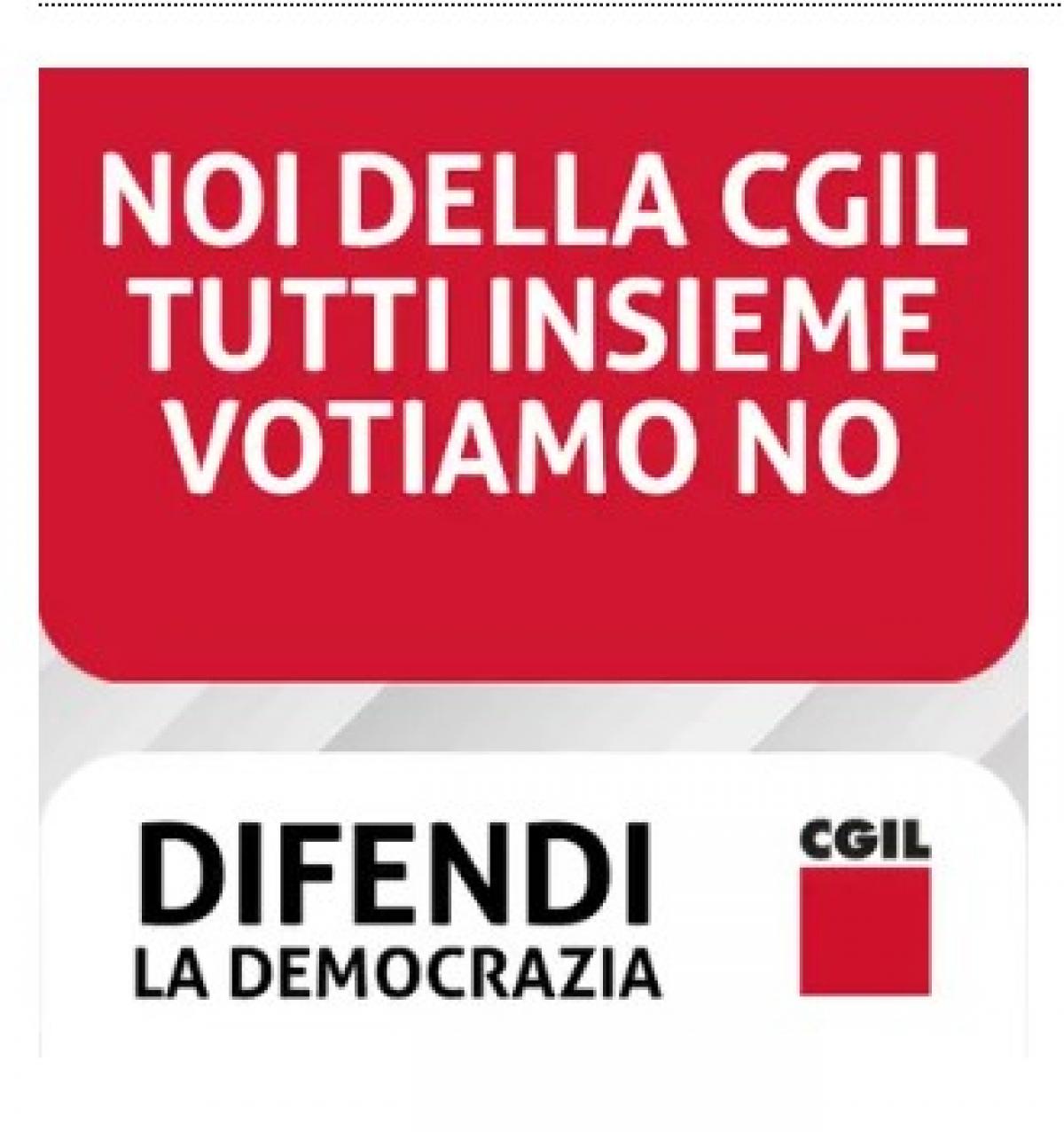 CGIL por el NO en el referéndum