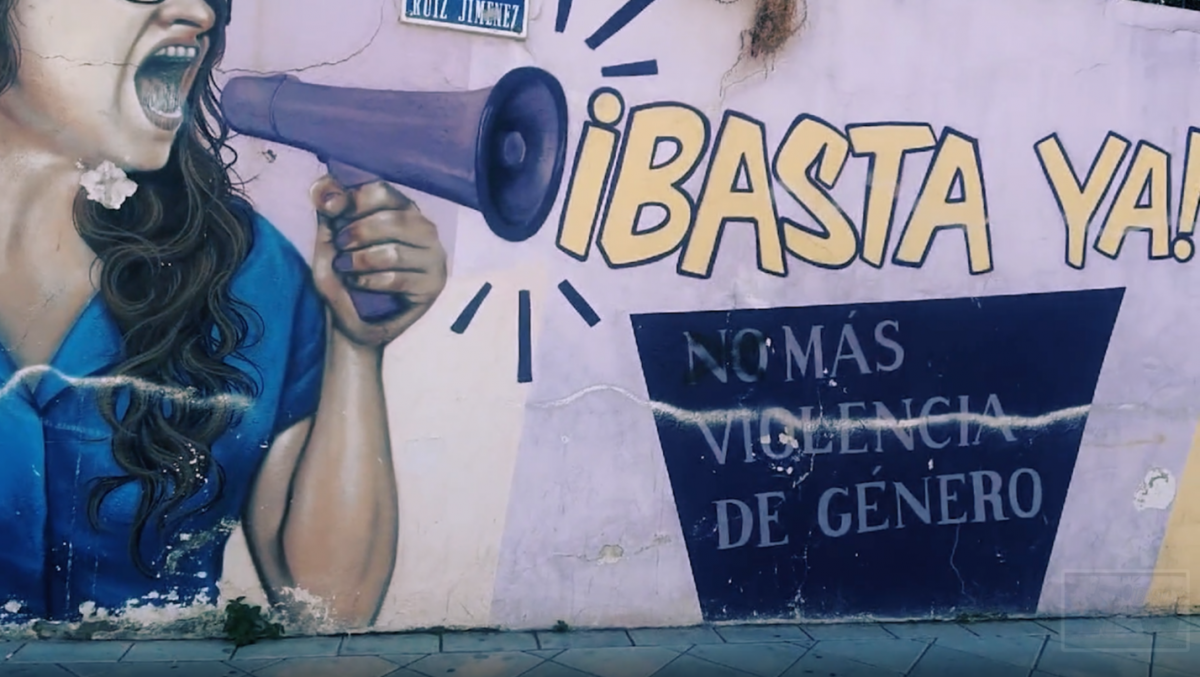 Mural contra la violencia de género. Ministerio del Interior.
