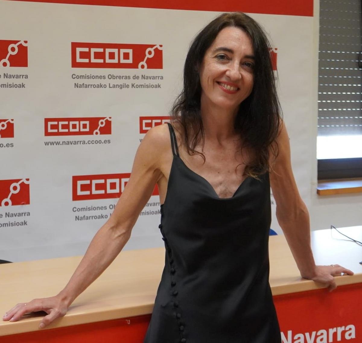 Eva Mier, secretaria de Mujeres e Igualdad de CCOO de Navarra.