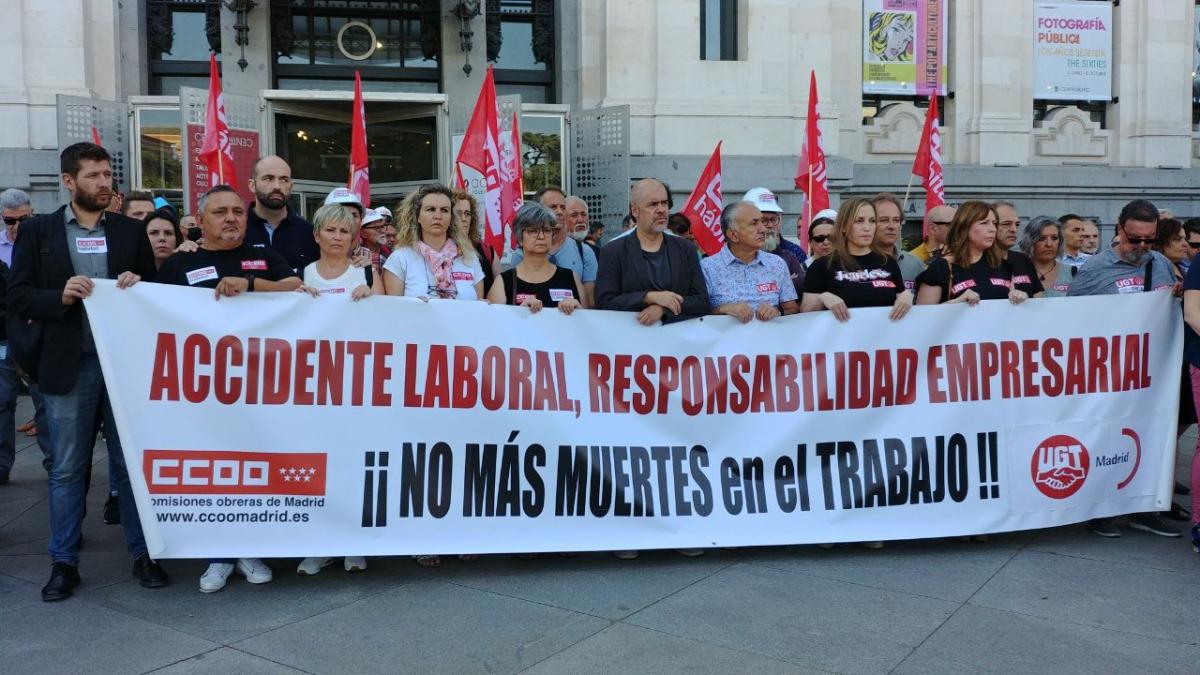 Concentración ante la sede del Ayuntamiento de Madrid