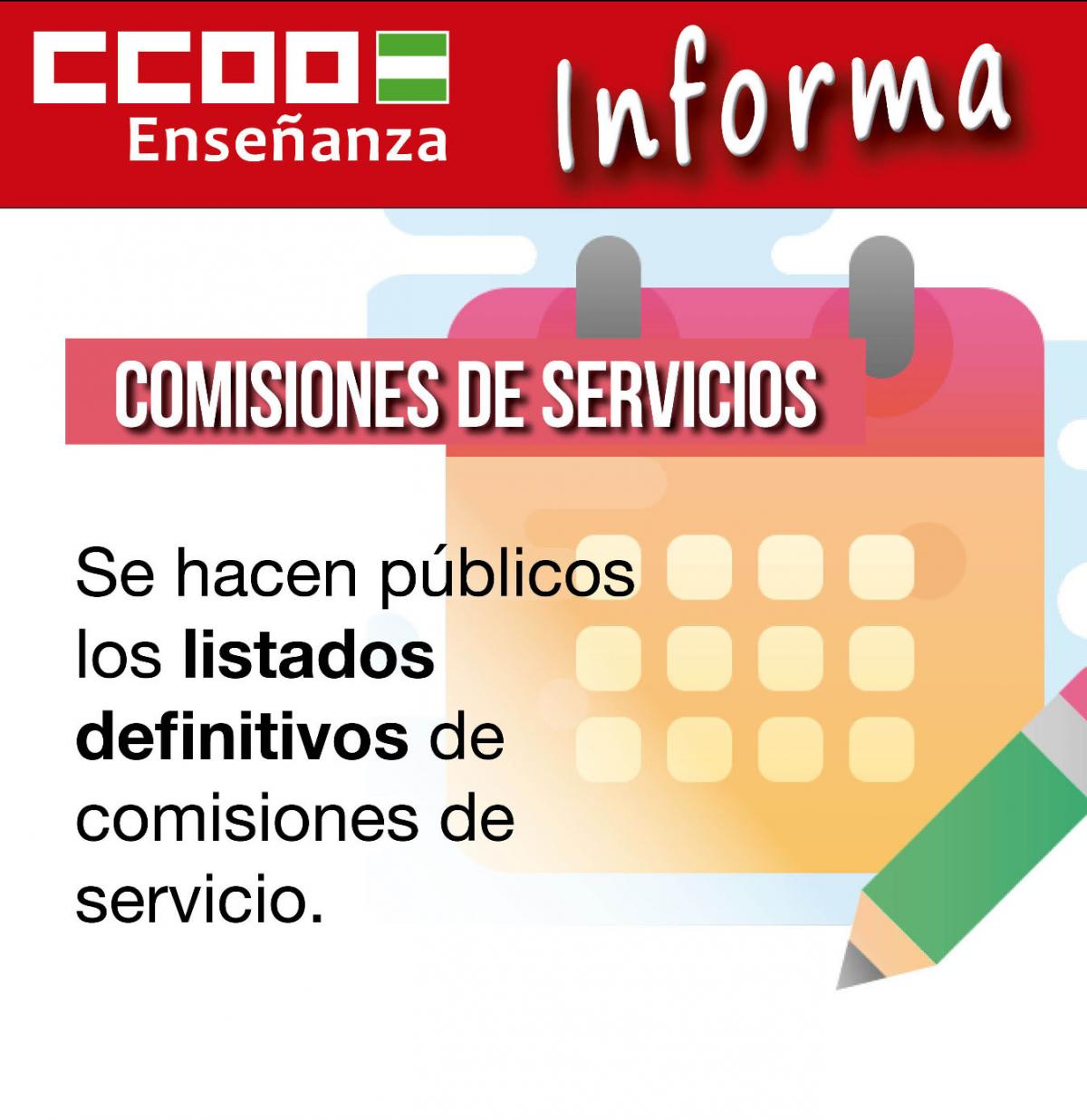 Comisiones de servicio definitivas