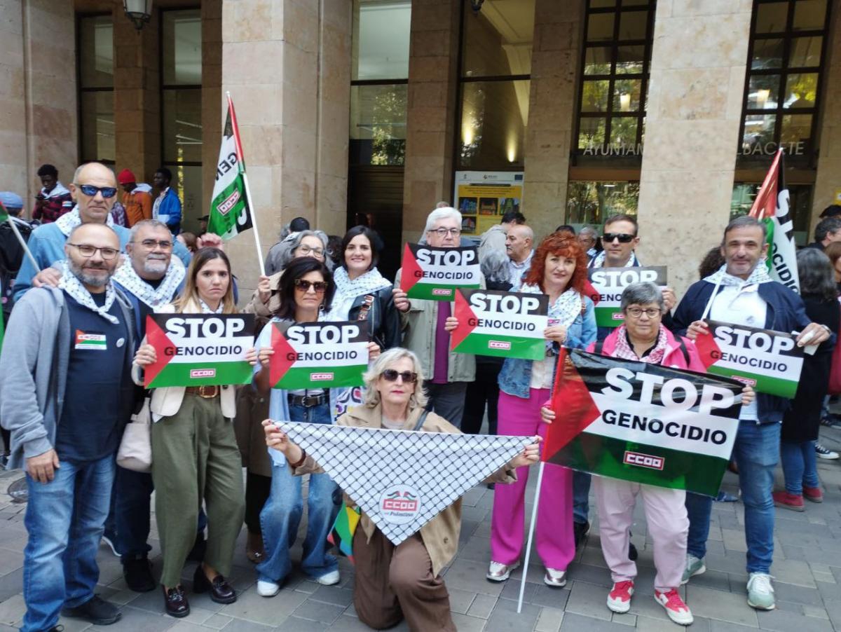 Llamamos a la comunidad internacional, al movimiento sindical y a la ciudadanía a mantener la solidaridad activa con el Estado Palestino.