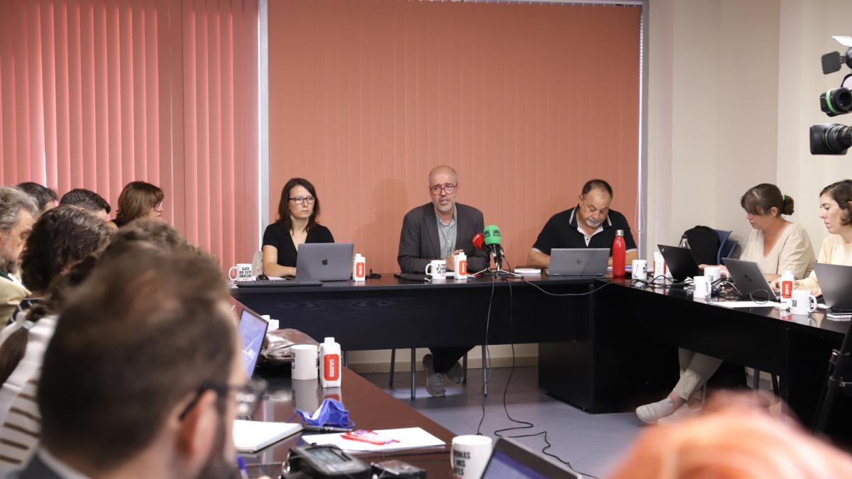 Desayuno informativo del secretario general de CCOO, Unai Sordo, con los medios de comunicación (14 de septiembre)