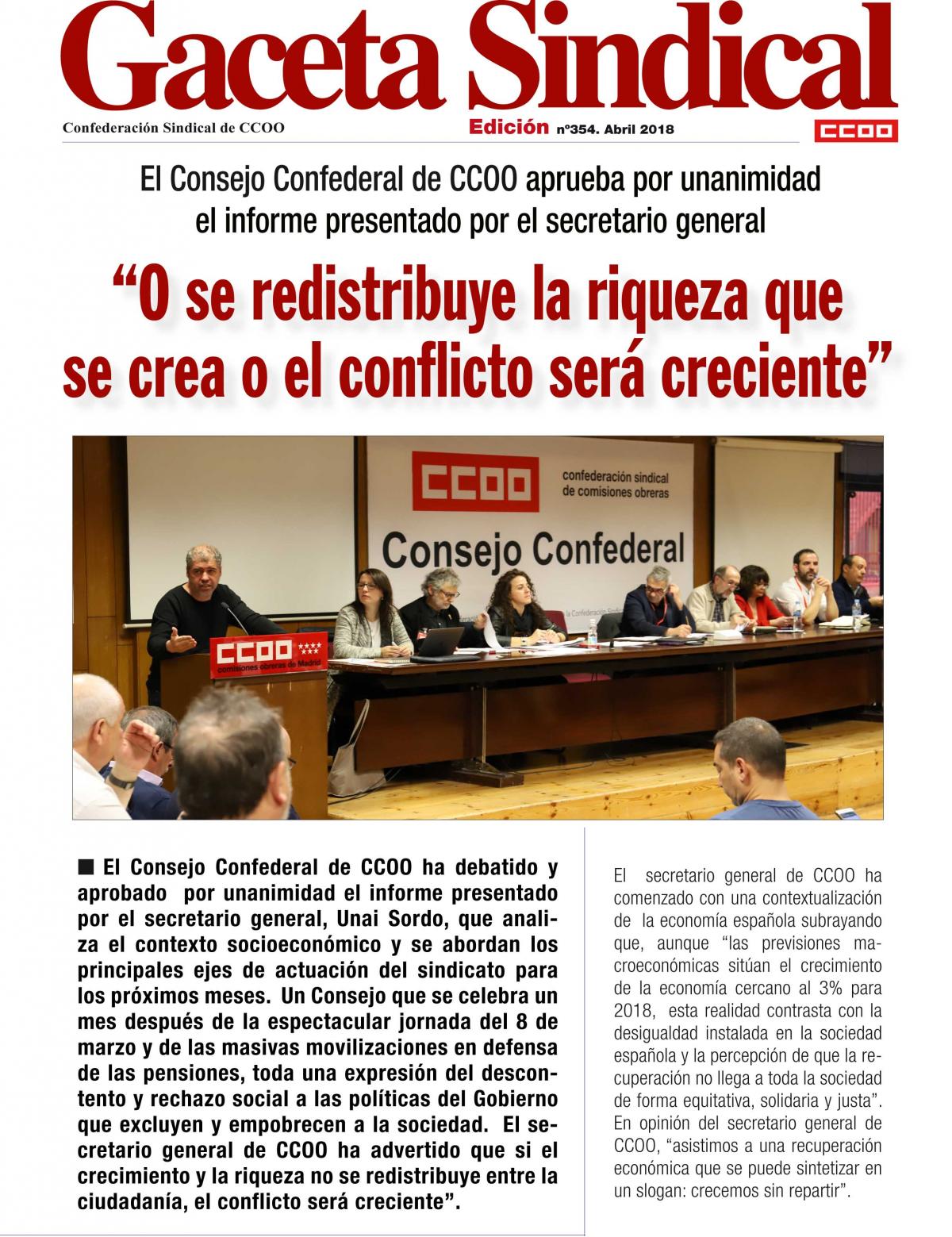Consejo Confederal abril 2018
