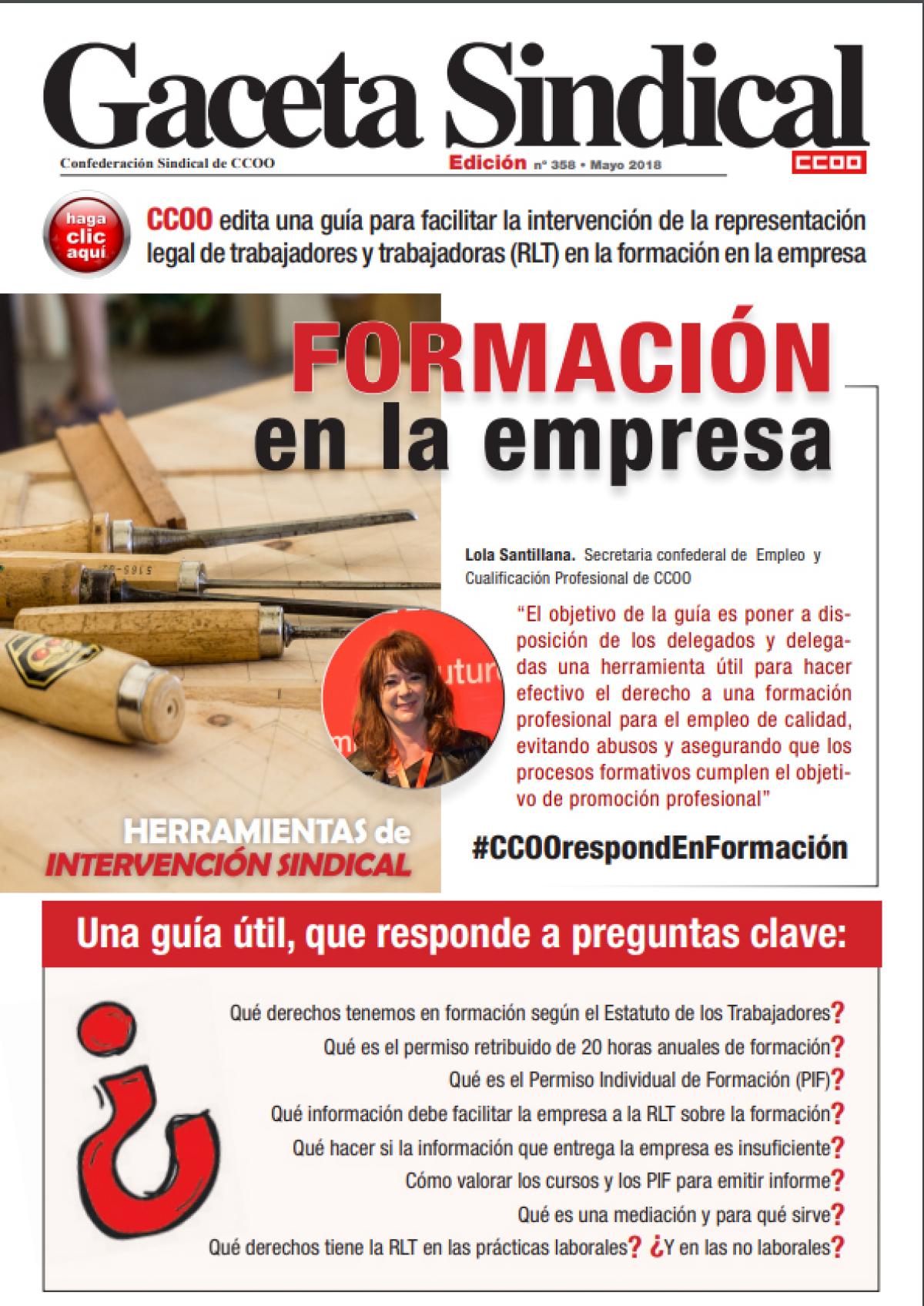 Gaceta Sindical n 358: Formacin en la empresa