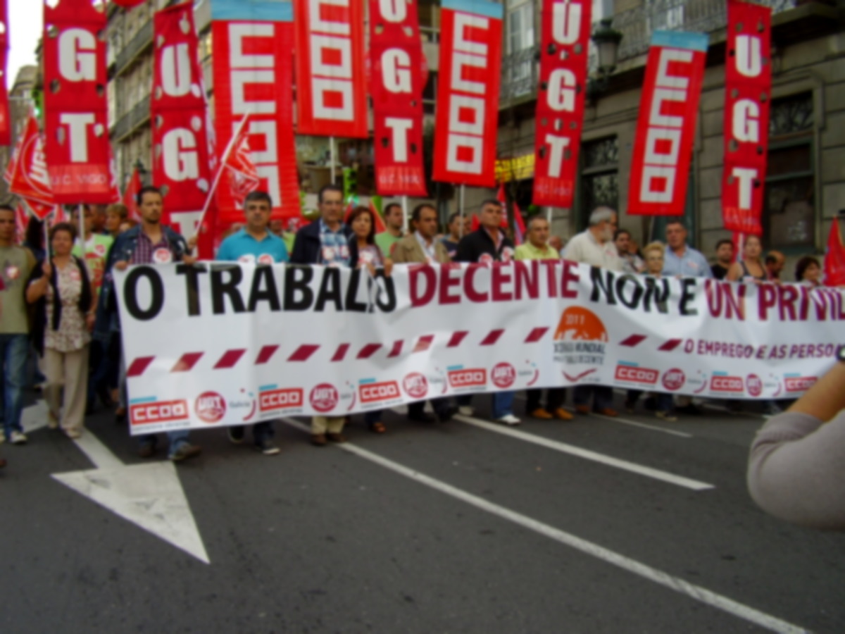 Unha imaxe da cabeceira da manifestacin.