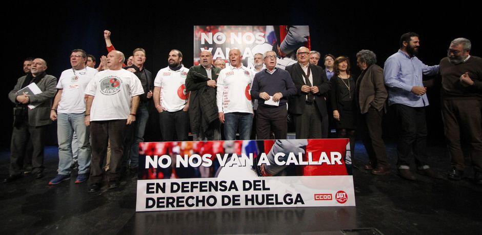 Acto en defensa del Derecho de Huelga