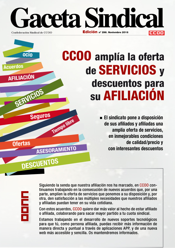 Gaceta Sindical oferta de Servicios