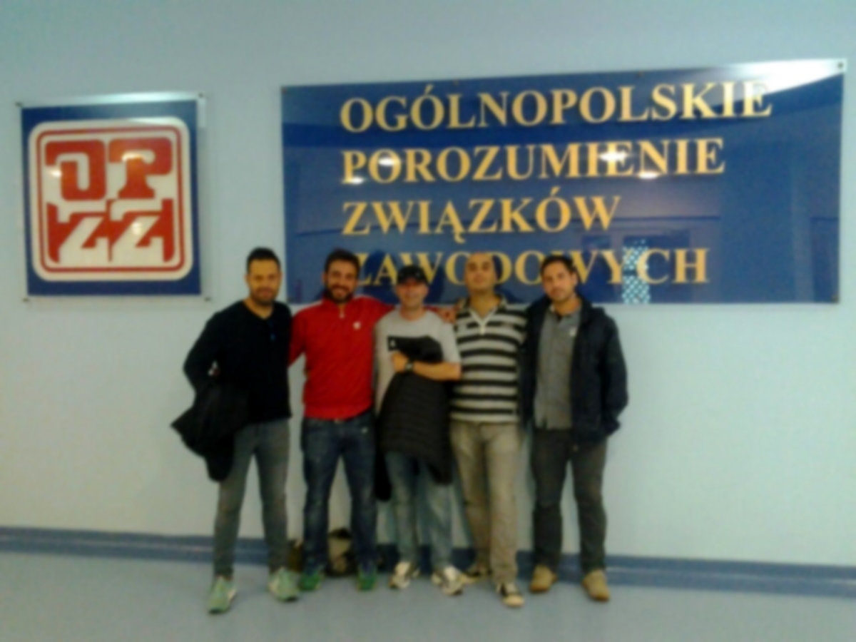Delegacin de CCOO que se desplaz hasta Polonia