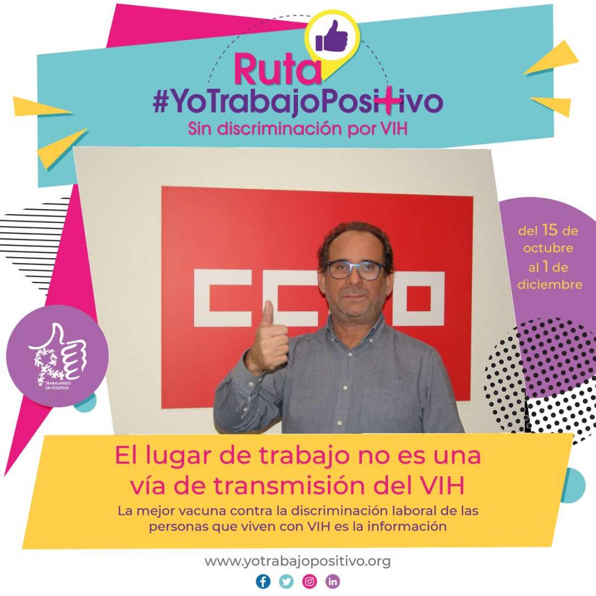 El secretario de Salud Laboral, Pedro J.Linares, participa en la Ruta #YoTrabajoPositivo
