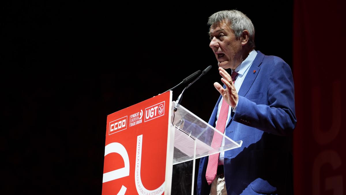 Maurizio Landini, secretario general de la CGIL de Italia.
