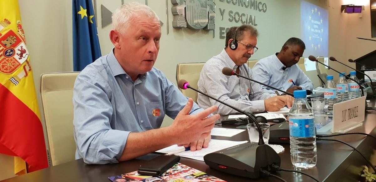 Luc Triangle durante su visita a Espaa con motivo de las ltimas elecciones europeas